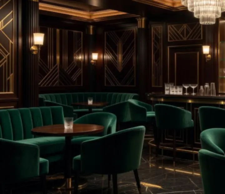 Kinowa, art déco scena barowa z koktajlami w restauracji Wonderstar s. r. o.